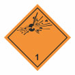 Знак перевозки опасных грузов «Класс 1. Взрывчатые вещества и изделия» (С/О пленка ламинир., 250х250 мм)